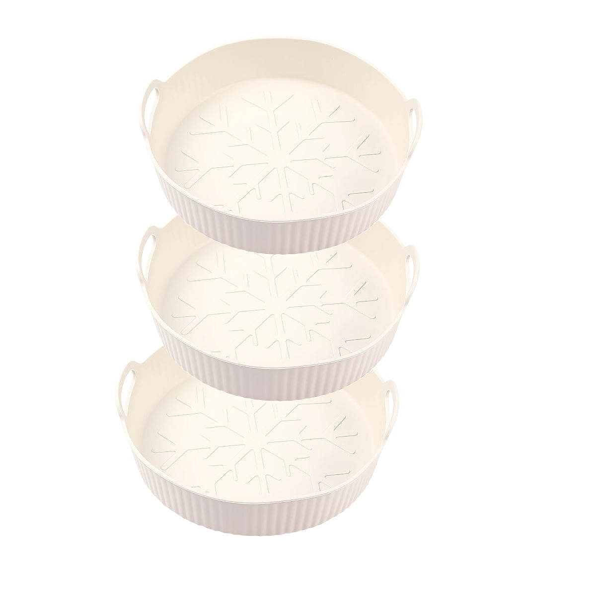 FROVEN silikon havo fritöre linerlari, 22.86 sm doira o'lchamida, 3 dona qayta ishlatiladigan qalin qozon linerlari, doira havo fritörelar uchun, Ninja, COSORI, DASH, Chefman, Instant va boshqalar bilan mos keladi - Havo fritöre liner aksessuarlar