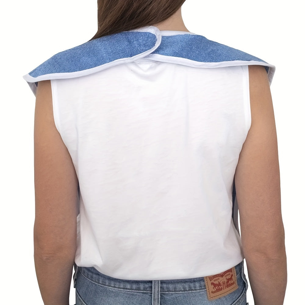 Adult Washable Reusable Bibs with Crumb Catcher for Elderly and Disabled