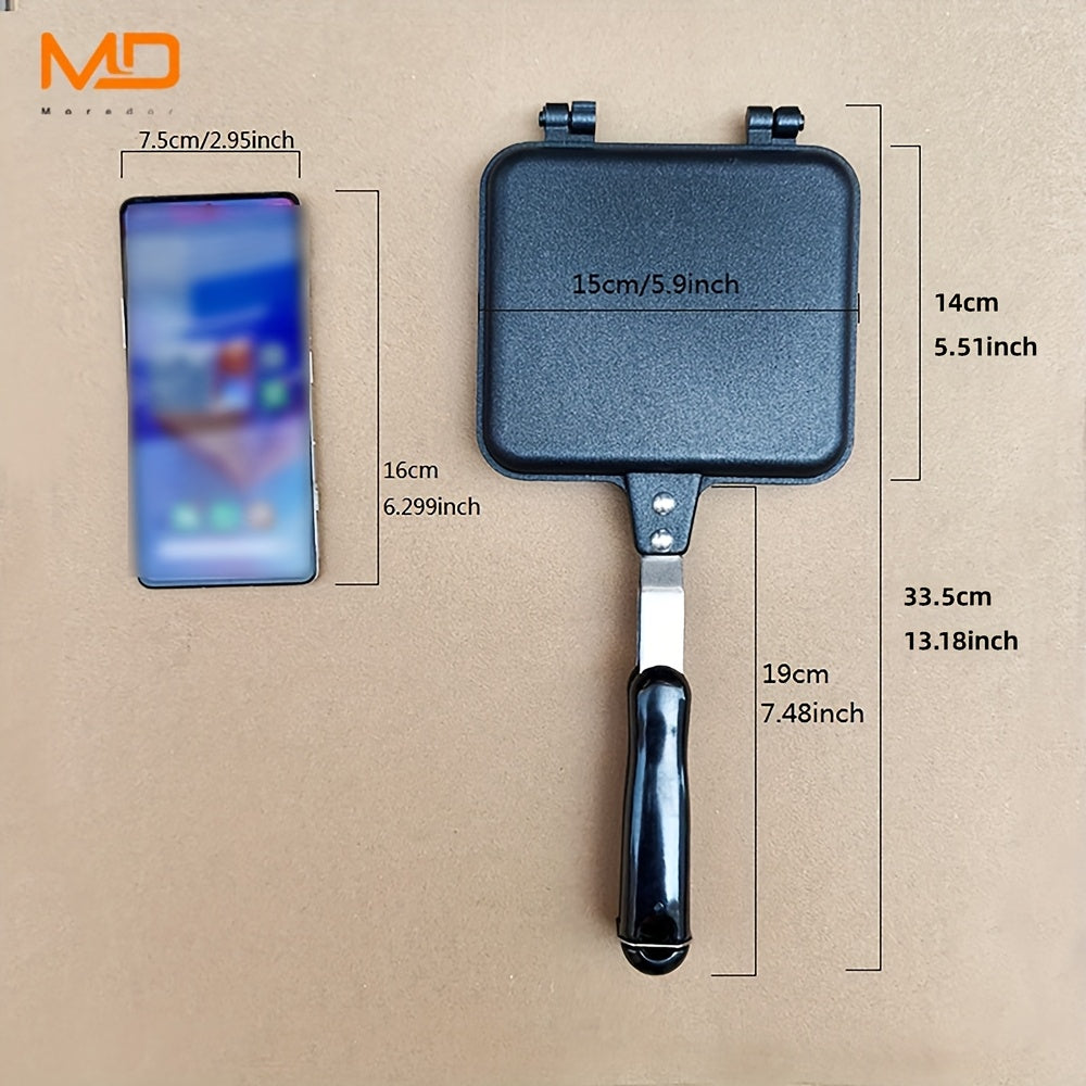 Non-Stick Sandwich Maker Double-Sided Pan for Grilled Cheese Omelettes Portable