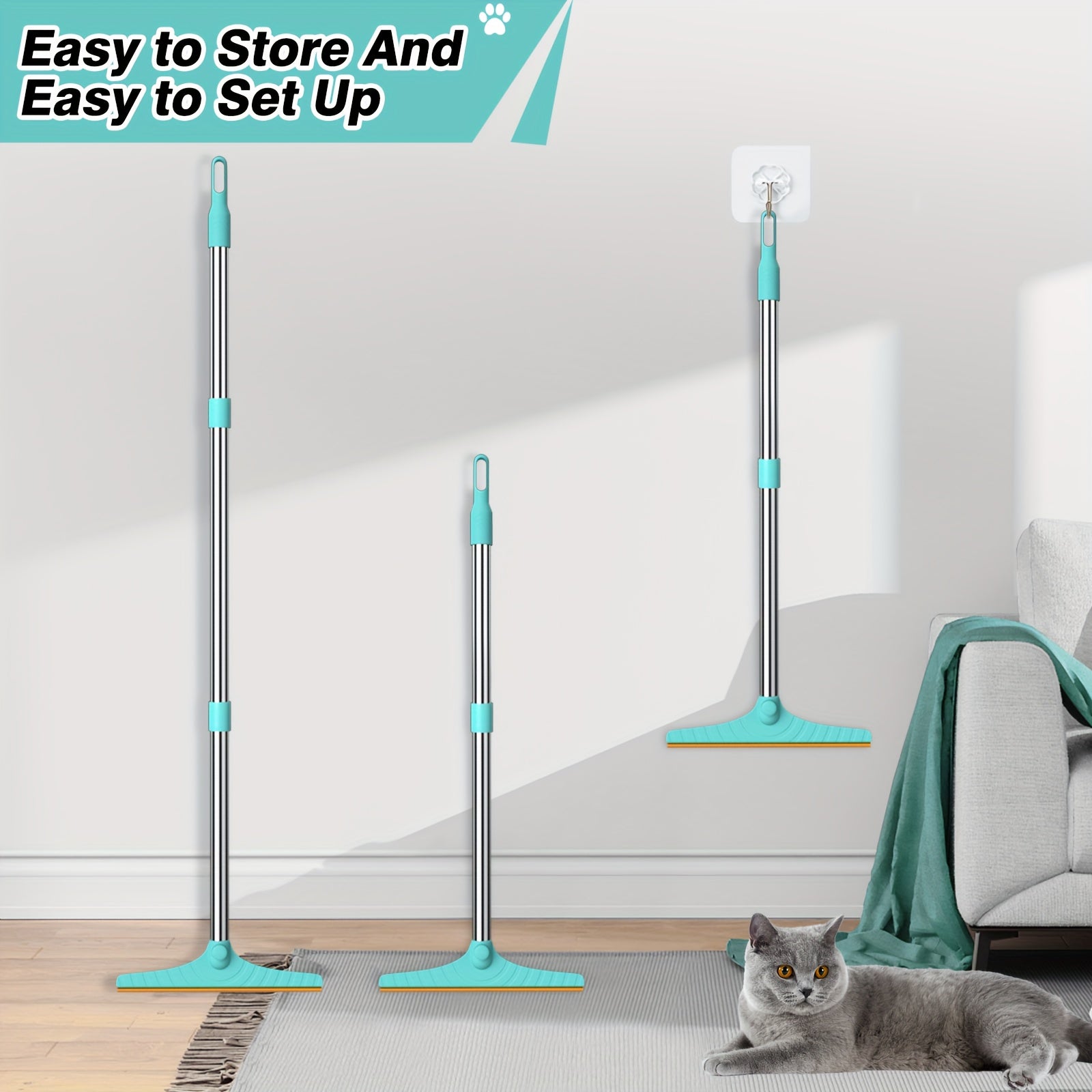 Adjustable Dog Deshedding Brush Plastic Metal No Battery