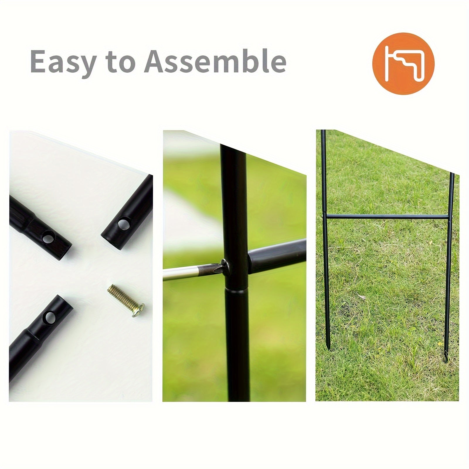 Metal Garden Arch 254cm Gothic Style Heavy Duty Steel Climbing Plant Support