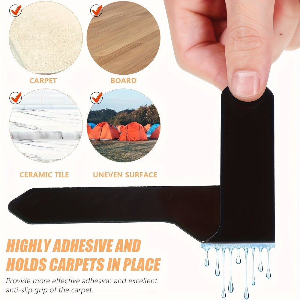 Pack of 4/8 Carpet Corner Stickers with Non-Slip Double-Sided Tape for Indoor and Auto Use
