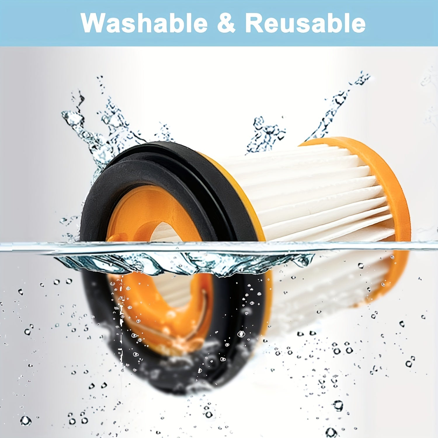 Replacement Vacuum Filters for Cordless Handheld Vacuum, 4 Pack, Compatible with WV200 WV201 WV205 WV220