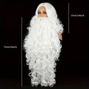 Rang-barang Santa soqoli va soch to'plami Rojdestvo partiyalari uchun cosplay kostyumi