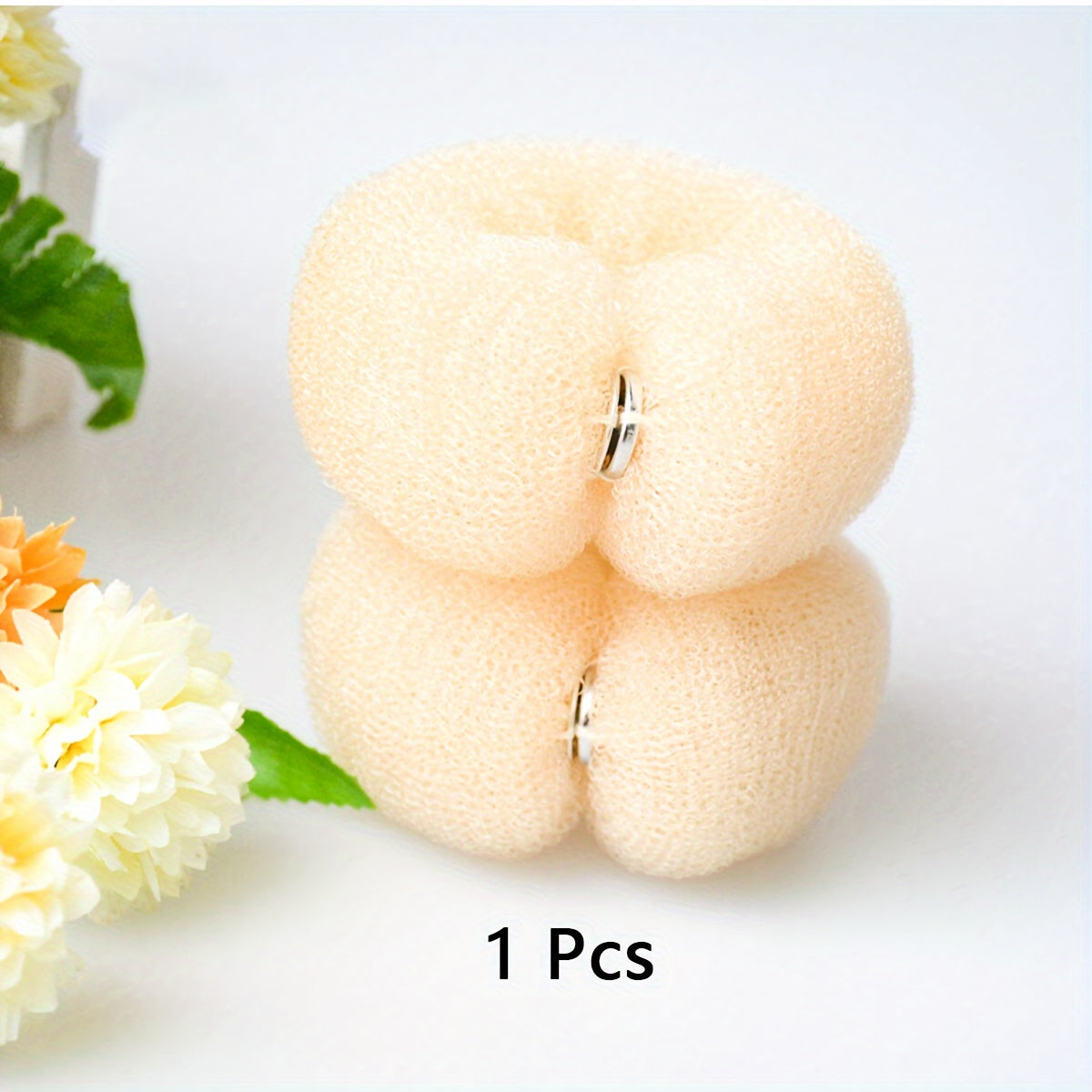 Women Vintage Mesh Hair Bun Maker Hollow Hair Ring For Updos