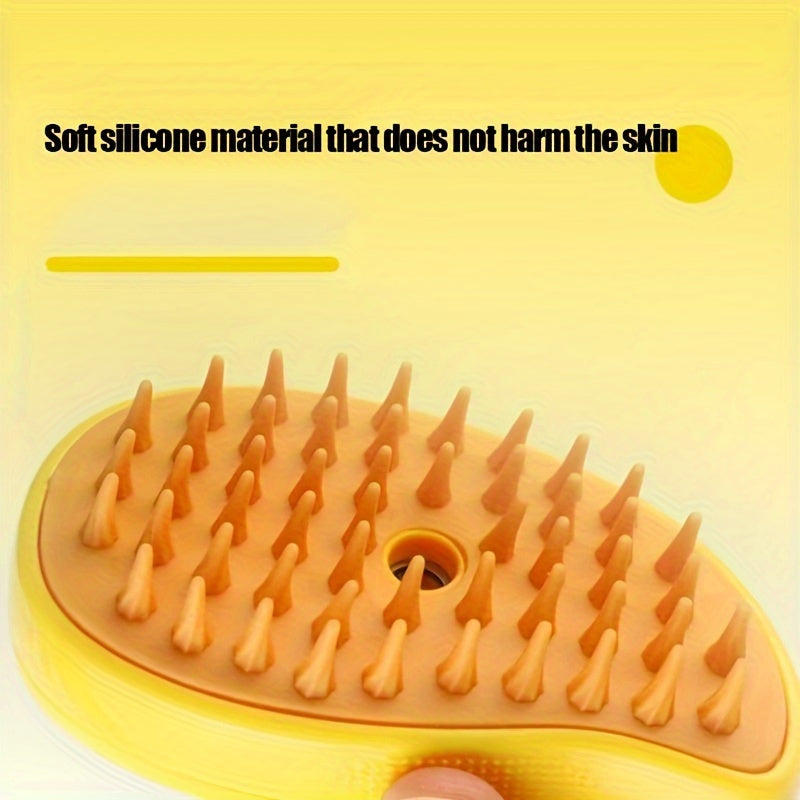 USB Charging Pet Grooming Brush for Cats and Dogs with Spiral Comb and 3-in-1 Function