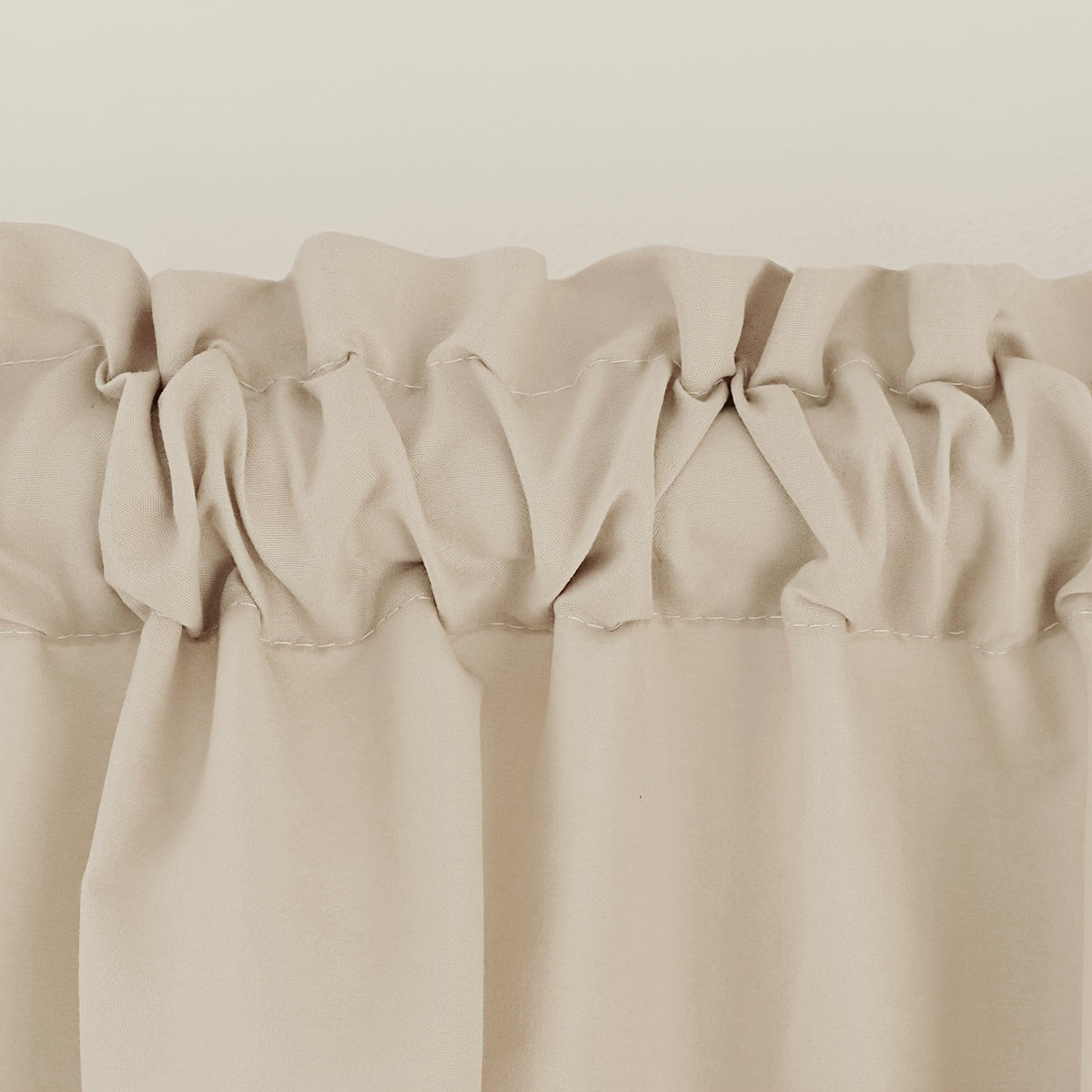 Solid Color Rod Pocket Curtains for Living Room and Bedroom Light Filtering Set of Two