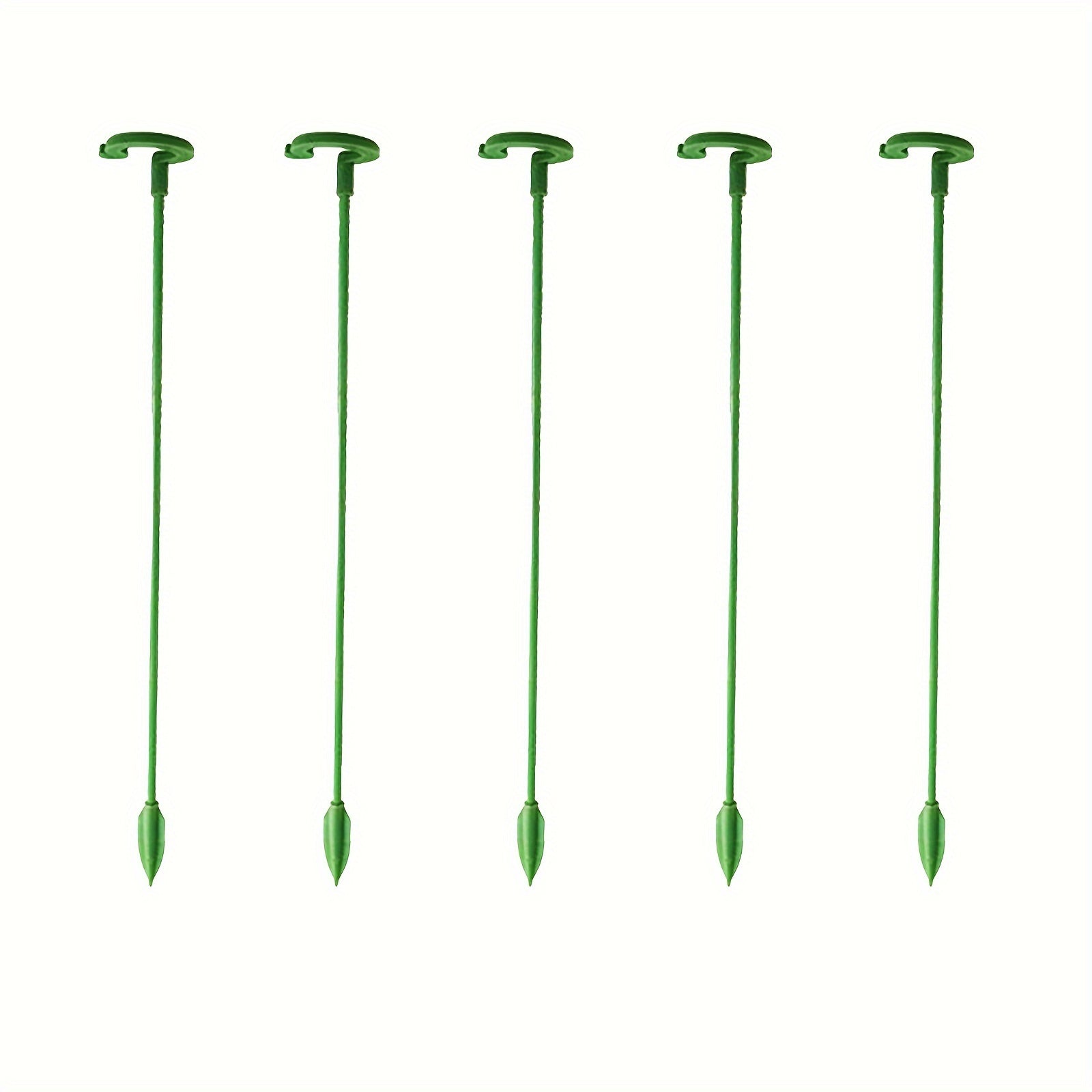 Set of 5 Plastic Plant Support Stakes for Indoor Plants and Vegetables