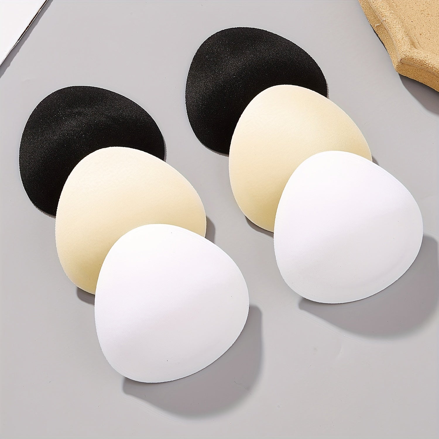 Lingerie Breast Pads for Sports Bras Seamless Sponge Inserts 3 Pairs