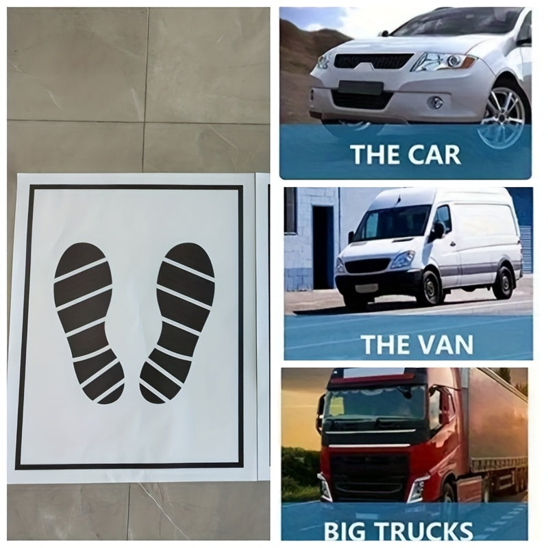 Disposable Car Foot Mats 50/100pcs Black Striped Paper Floor Protection