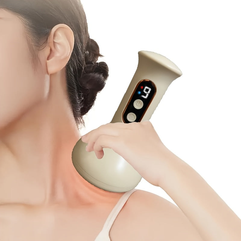 Portable Electric Meridian Massager with Digital Display Rechargeable Lithium Battery