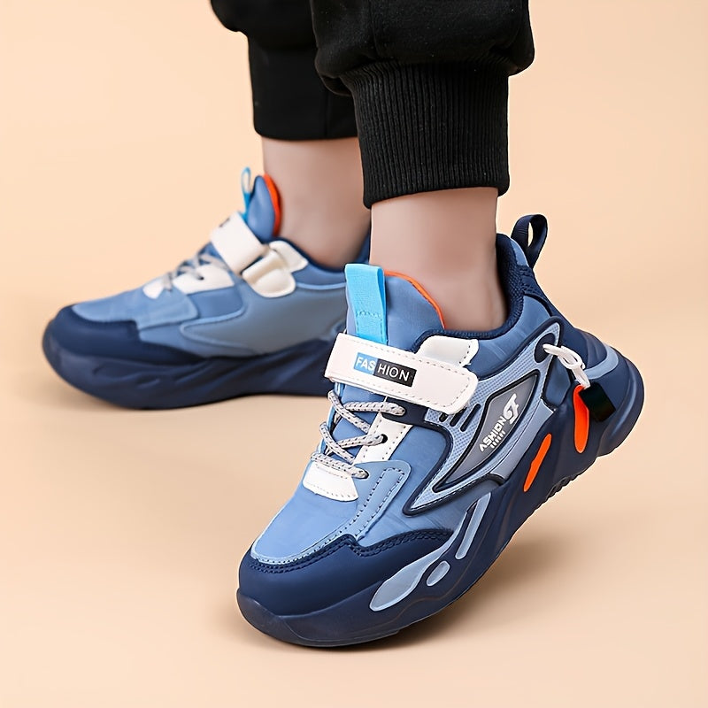 Unisex Geometric Pattern Sneakers for Kids Under 14 with PU Upper EVA Sole and Fabric Insole