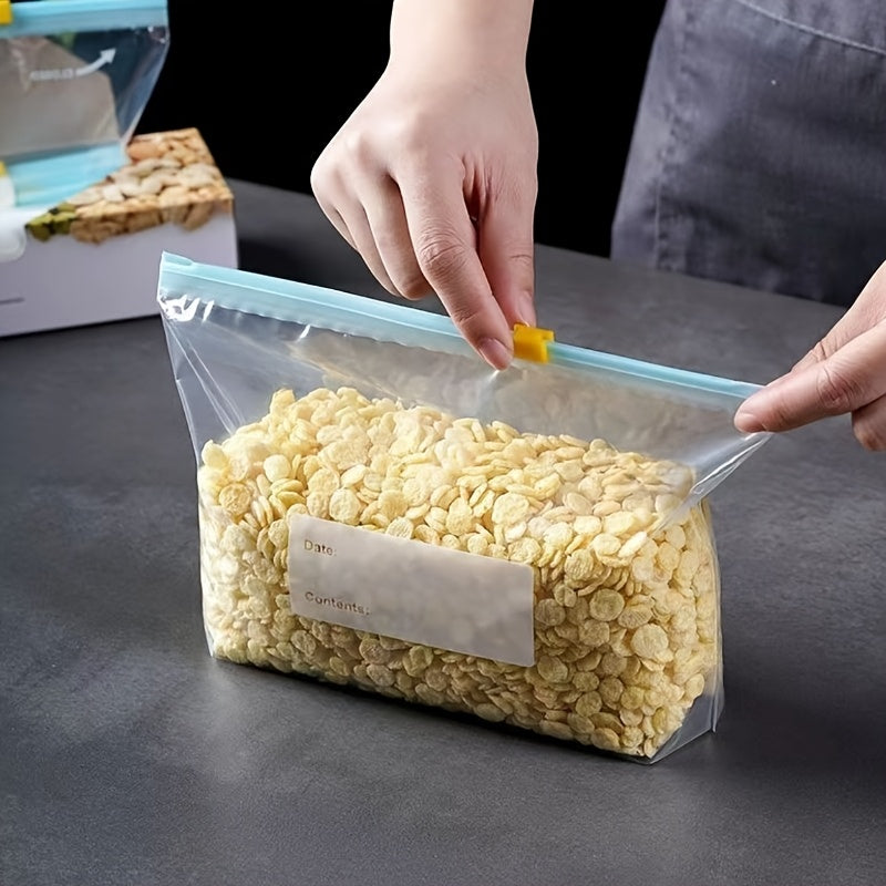 15 Reusable Food Storage Bags Leakproof Freezer Refrigerator Zip Sealed for Produce