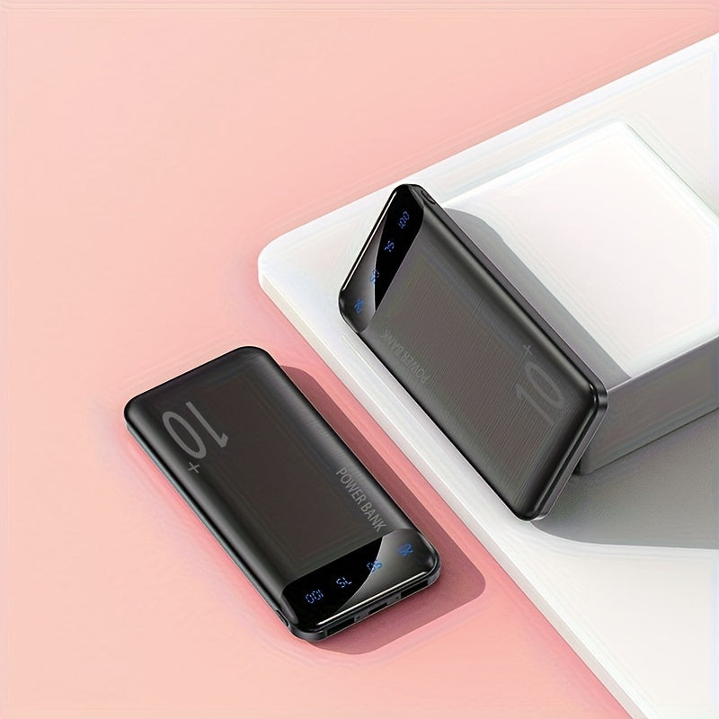 10000mAh Portable Power Bank with USB Type-C Micro Interfaces for Travel and Outdoor Use