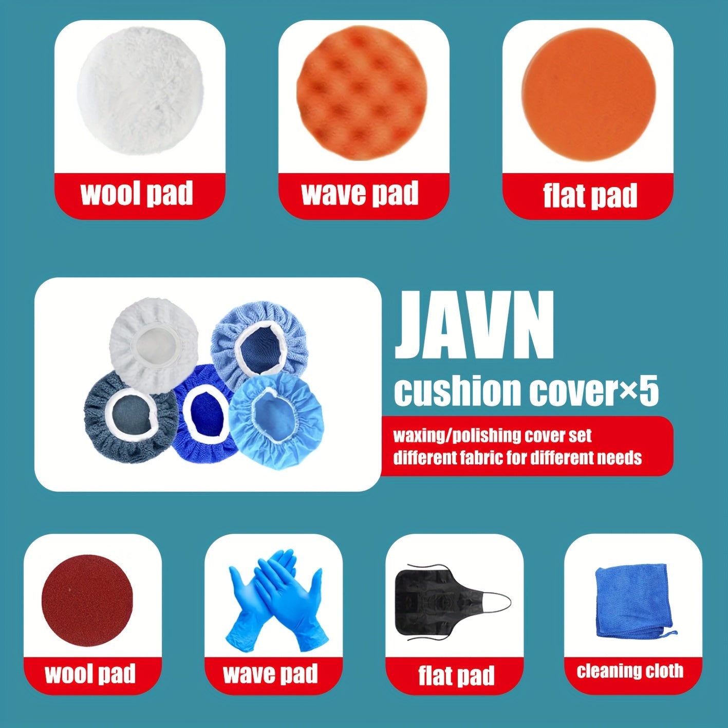 Cordless Mini Car Polisher 5000RPM 6-Gear 12V Lithium Battery European Plug