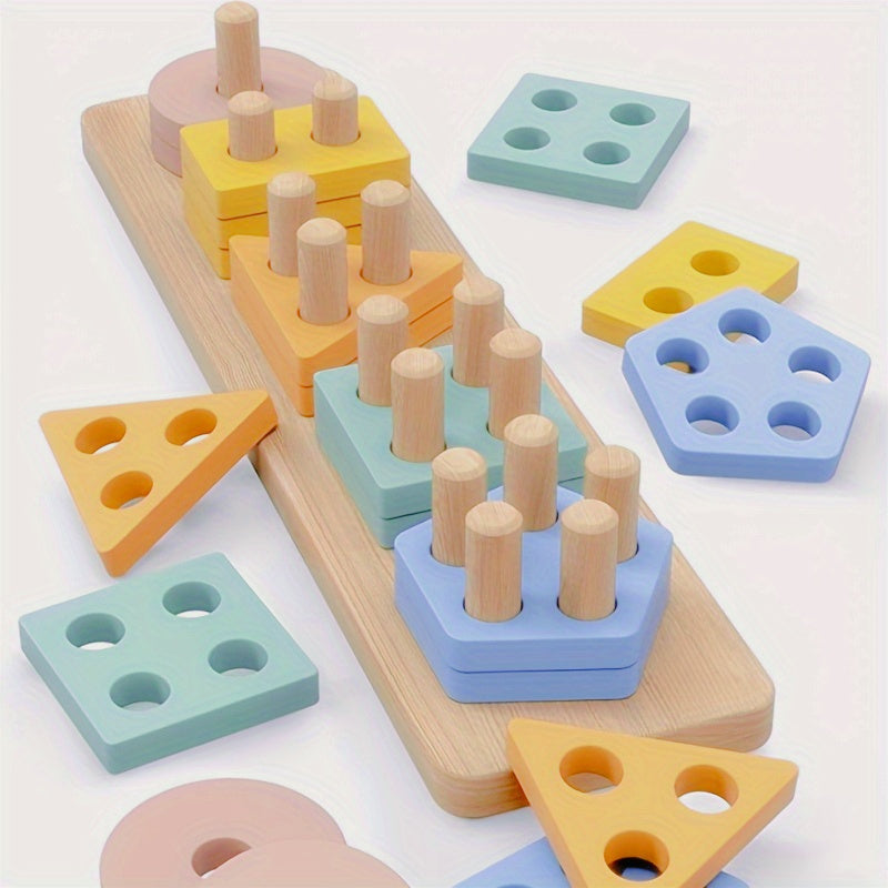 Bolalar uchun ta'limiy yog'och shakl ajratish o'yinchoqi - Qiziqarli ajratish va to'plam o'yini, Yil boshida, Halloween va Thanksgiving uchun o'g'il va qizlar uchun ideal sovg'a