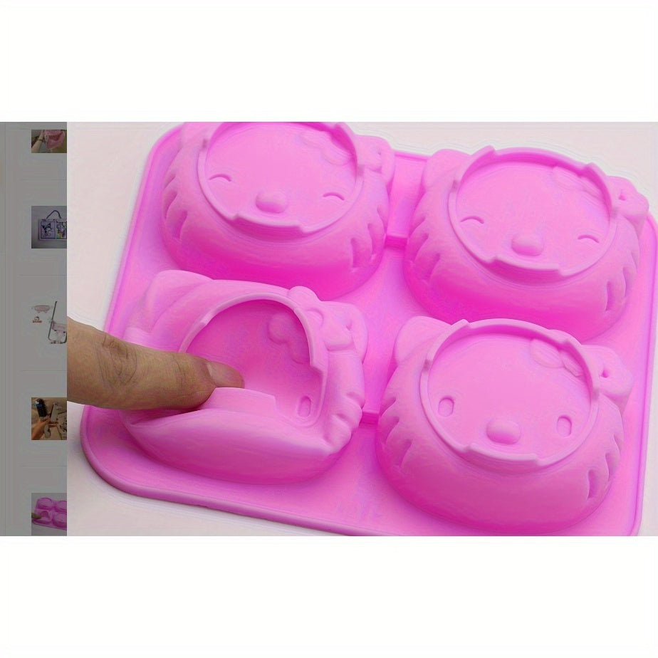 Silicone muz shakli, multfilm dizayni, bardoshli, yumshoq silikon, oshxona va bayramlar uchun
