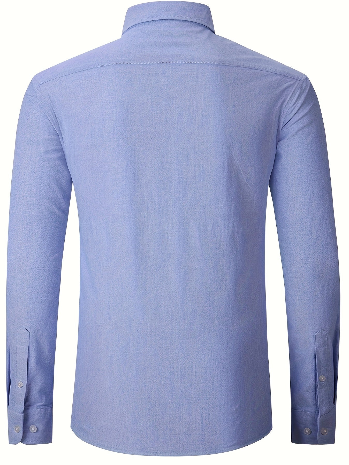 Мужская хлопковая вышитая оксфордская рубашка с длинным рукавом, повседневная, для всех сезонов