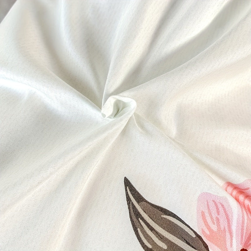 Pastoral Flower Print Duvet Cover Set with Pillowcases Soft Comfortable Bedding