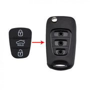 Black PU Rubber Car Key Fob Cover with Lock/Unlock Icons Replacement