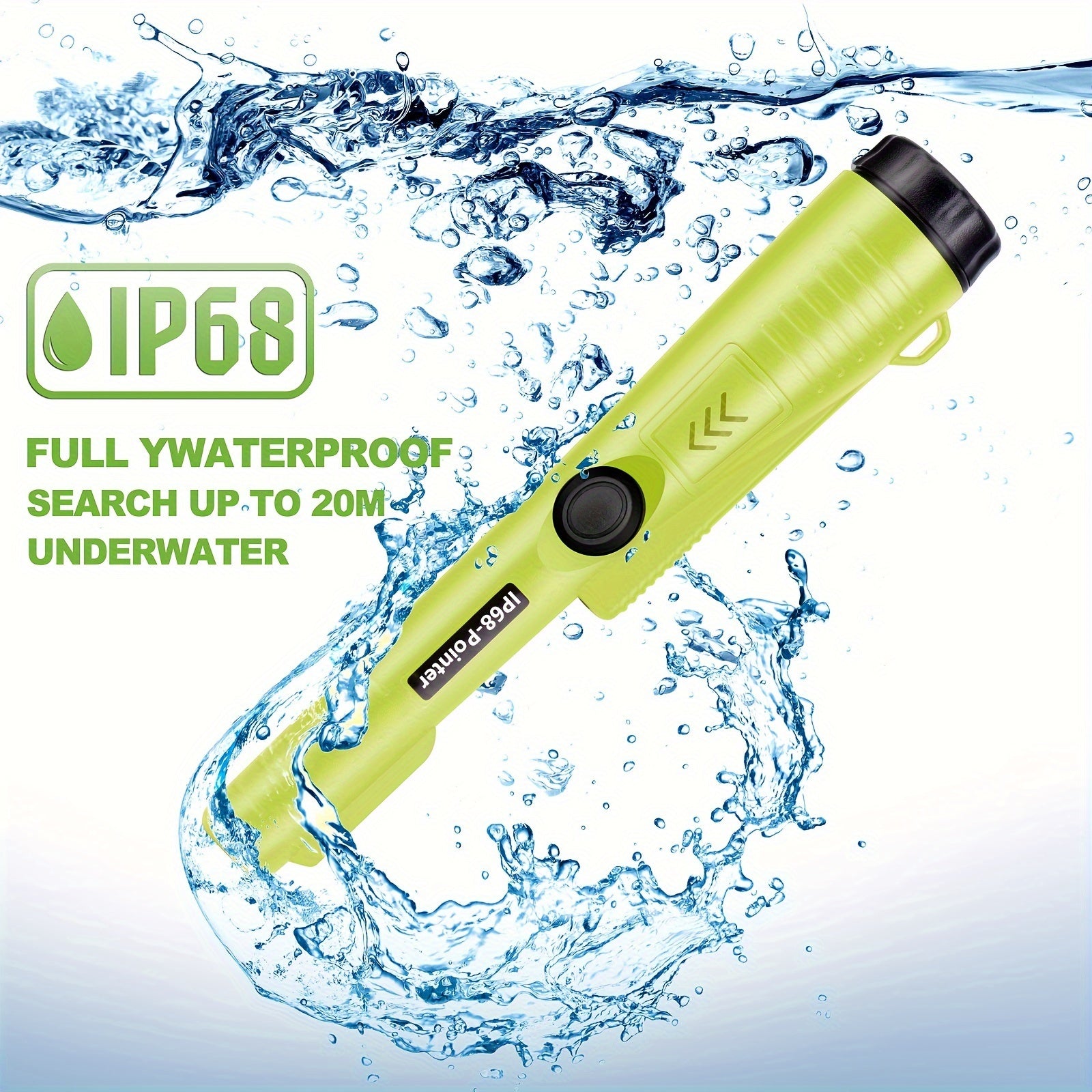 Handheld Metal Detector Pinpointer with 360° High Sensitivity Portable Sand Shovel Battery Powered