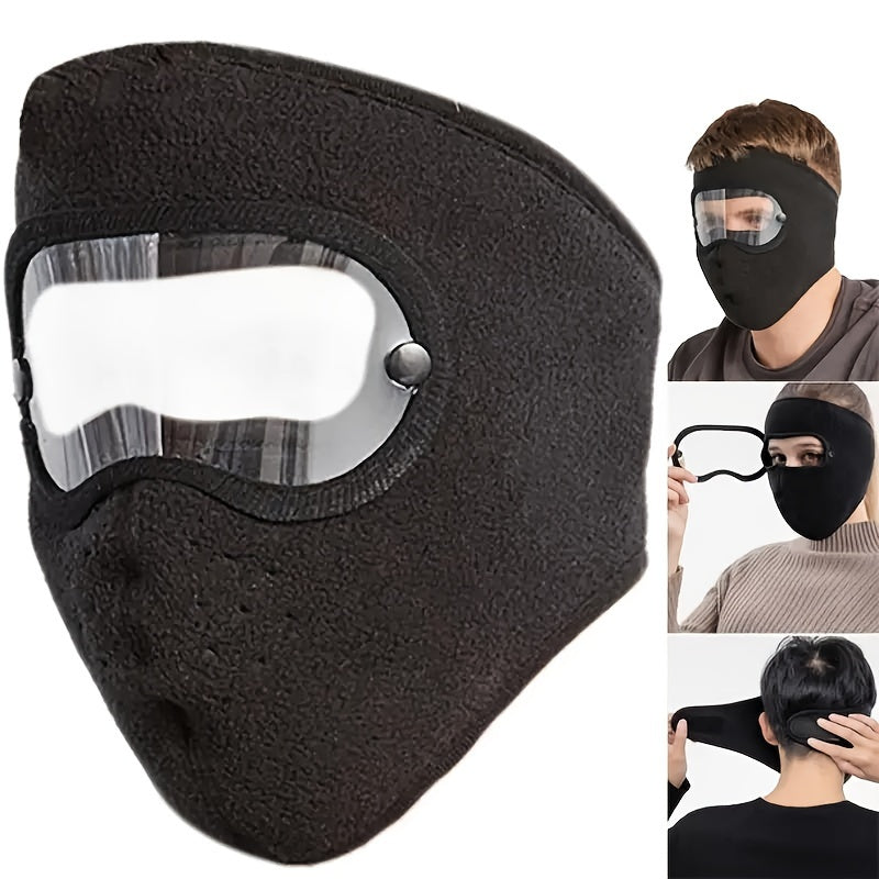 Winter Unisex Full Face Mask Microfiber Breathable Dustproof Ski Cycling Mask