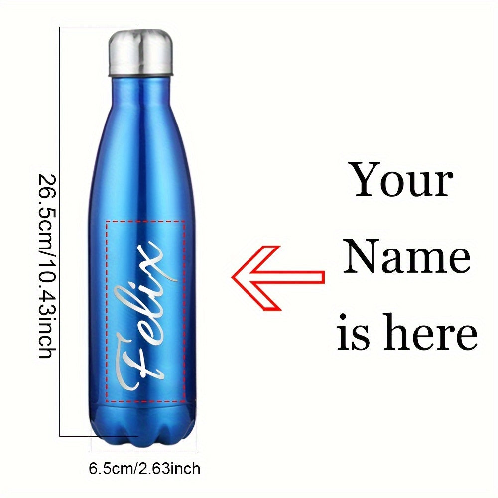 Personalized Stainless Steel Water Bottle with Sealed Lid and Insulation