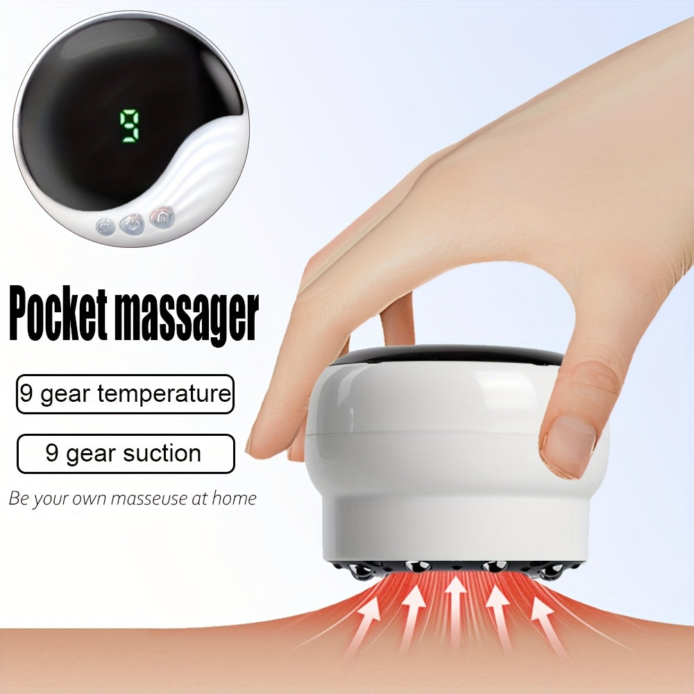 Harorat, so'rish va issiqlikni sozlash mumkin bo'lgan aqlli LCD massajchi, orqa massaji uchun mos.