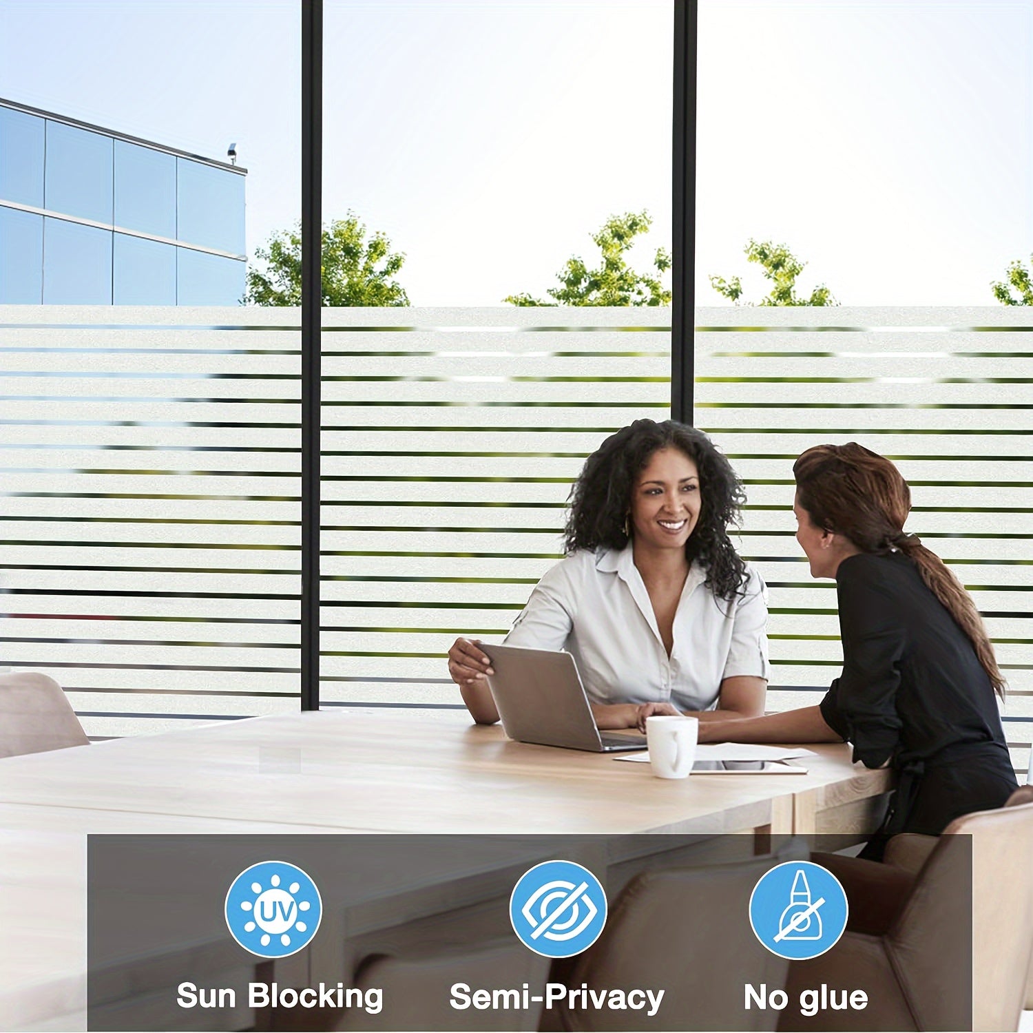 Frosted Glass Window Film for Privacy and Decoration Static Clings 17x78 Inches