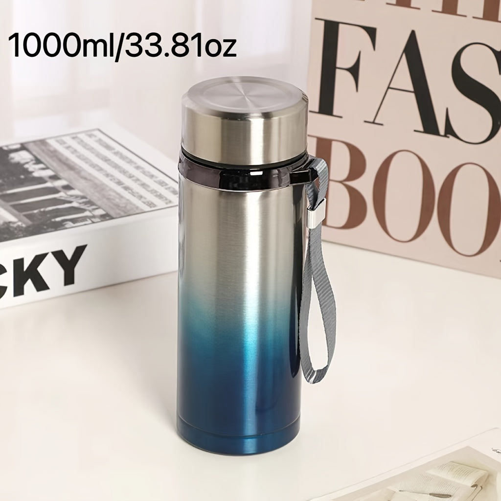 Men's Stainless Steel Travel Mug with Tea Strainer Large Capacity Wholesale