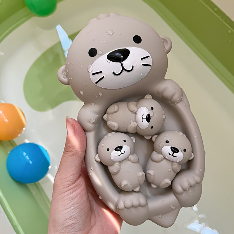 Educational Animal Floating Bath Toys Set for Kids Water Play No Batteries Grey Plastic