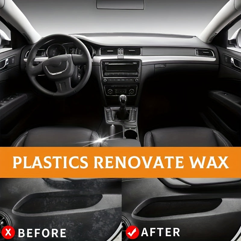 Crystal Clear Car Plastic Restorer Auto Interior Panel Wax Polish
