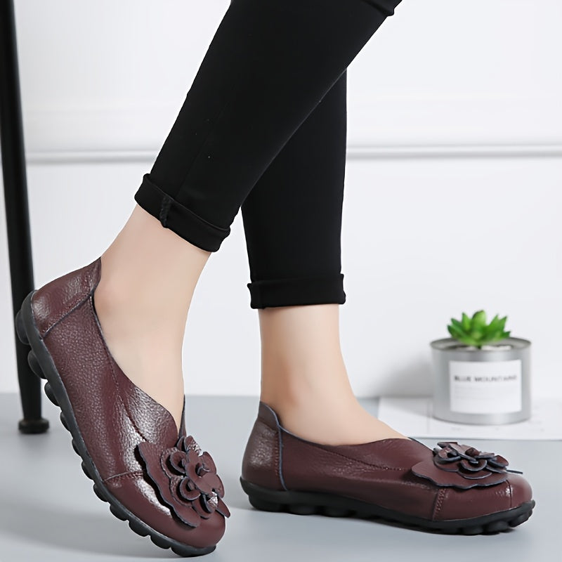 Women's Flat Shoes Solid Color Slip-On Casual Flats