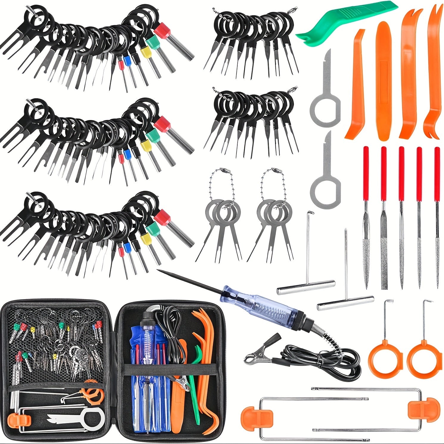 Kit de 82 piezas de herramientas para quitar terminales, extractor de conectores de cables, conjunto para automoción eléctrica