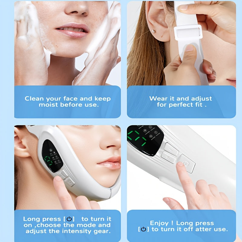 Dispositivo de belleza facial recargable con control remoto, 6 modos, 9 niveles de intensidad, carga USB