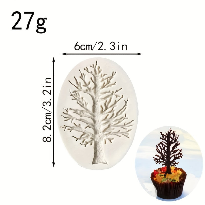 Tree Chocolate Molds Silicone 3D Pine Dead Tree Candy Fondant Cookie Baking Tools