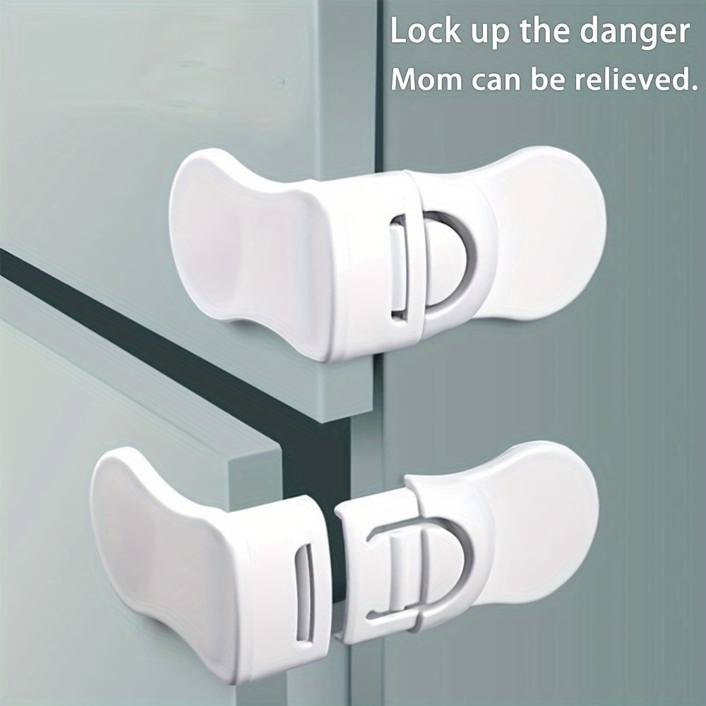 Childproof Cabinet Locks for Drawers and Refrigerators No-Phthalate Plastic Versatile Safety Locks