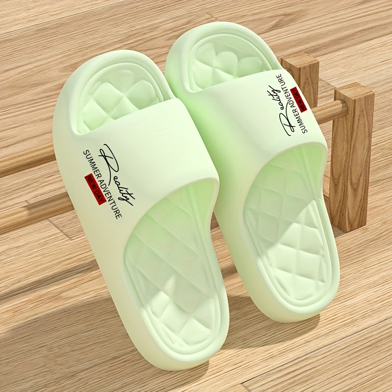 Ayollar uchun EVA slip-on shlyapki, sirpanmaydigan ichki uy poyabzali, bej, qulay