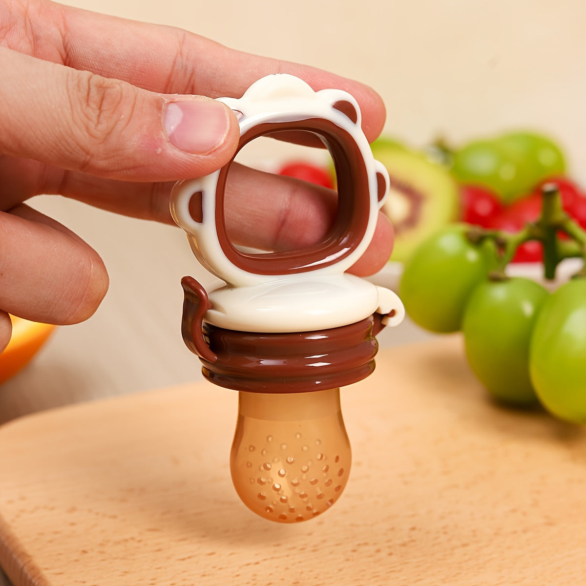 Baby Silicone Fruit Feeder for Babies 0+ Dark Brown