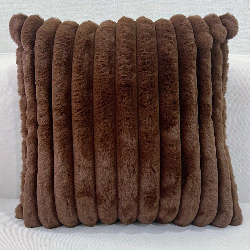 18x18 Inch Stripe Corduroy Pillow Cover for Sofa Bed Car Home Decor