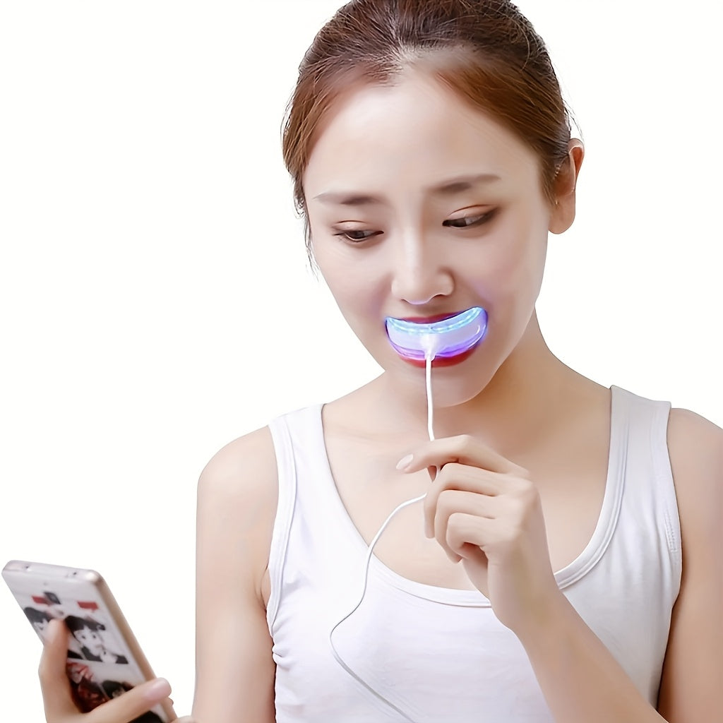 Blue LED Teeth Whitening Device for Home Use Compact Portable Easy to Carry