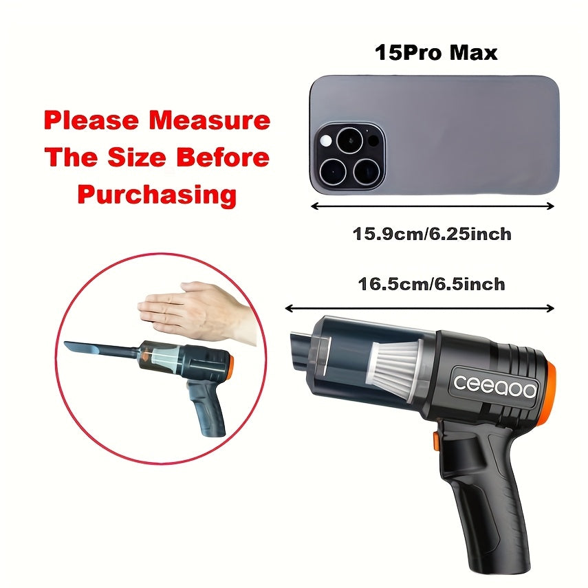 Aspiradora de mano recargable multiusos con fuerte succión y accesorios