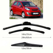 Old va orqa shisha yuvish qopqog'i to'plami uchun Kia Picanto 2011-2017 Windshield 60.96cm
