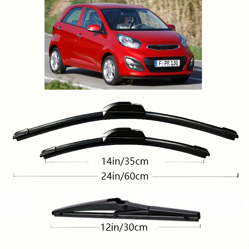 Old va orqa shisha yuvish qopqog'i to'plami uchun Kia Picanto 2011-2017 Windshield 60.96cm
