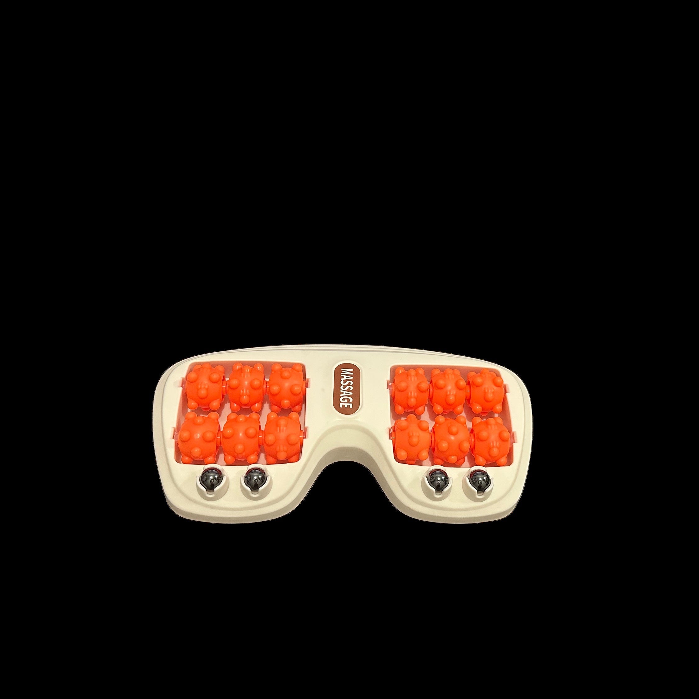 Purple Dual-Control Foot Massager with 4-Row Roller Wheels for Acupressure and Plantar Relaxation