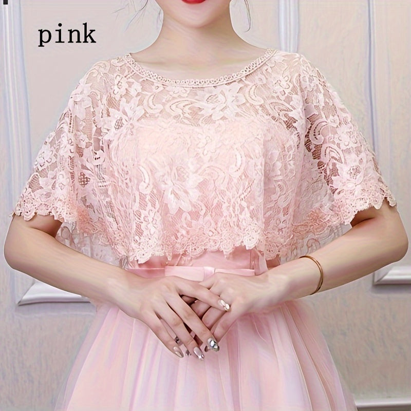 Bridal Lace Shawl Polyester Cape for Wedding Gowns and Special Occasions