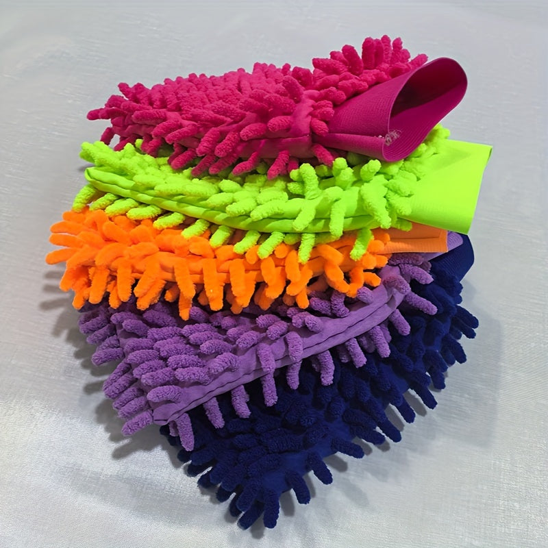 2-Pack Microfiber Car Wash Mitts Double-Sided Soft Cleaning Gloves