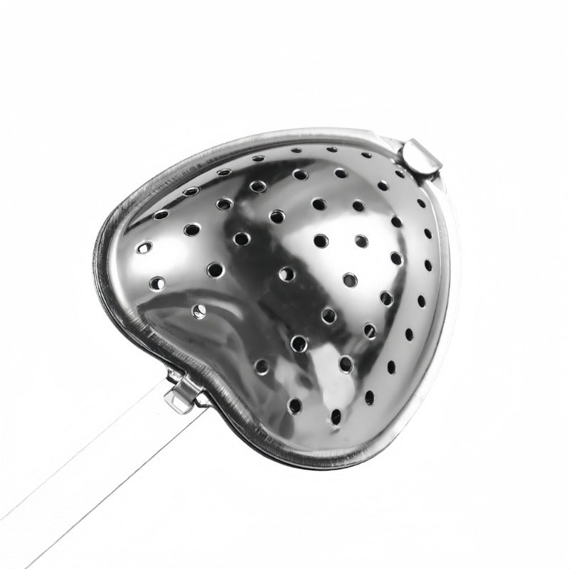 Заварник из нержавеющей стали в форме сердца с длинной ручкой, идеально подходит для листового чая — незаменимый кухонный аксессуар для любителей чая