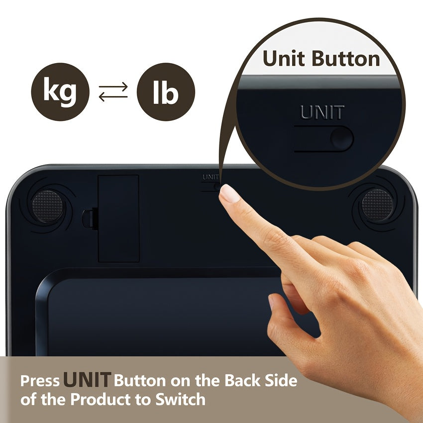 Цифровые напольные весы с LED-дисплеем, емкость 181,44 кг в кг и фунтах