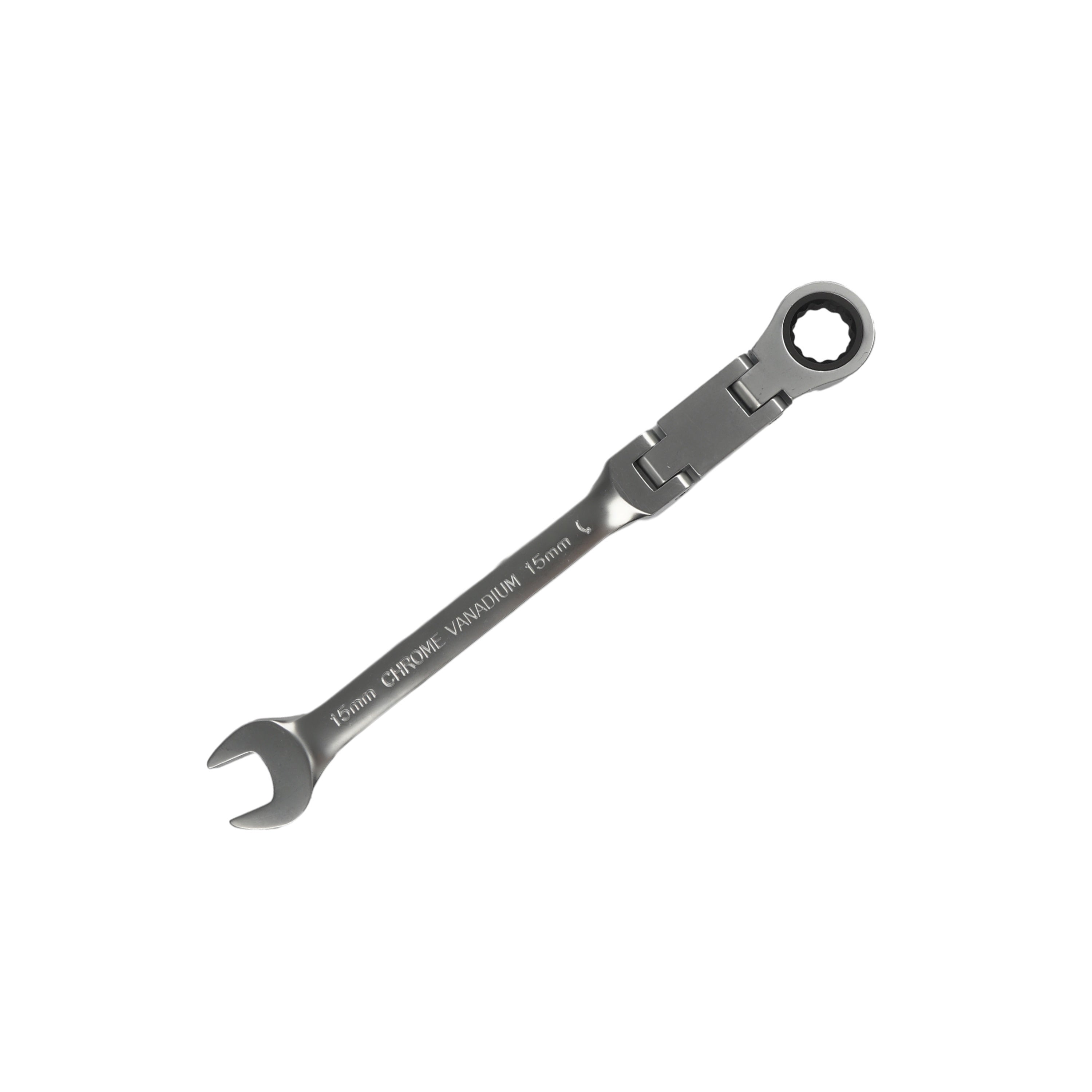 180° Flexible Head Ratchet Wrench Set, 8-19mm, Deep Offset, Dual-Purpose